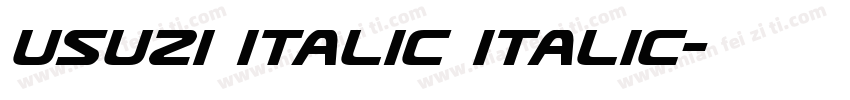 Usuzi Italic Italic字体转换